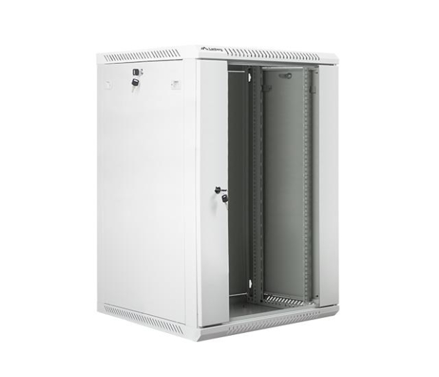 LANBERG Szafa instalacyjna wisząca 19 18U 600X600mm szara (drzwi szklane) WF01-6618-10S - 455400 - zdjęcie 3